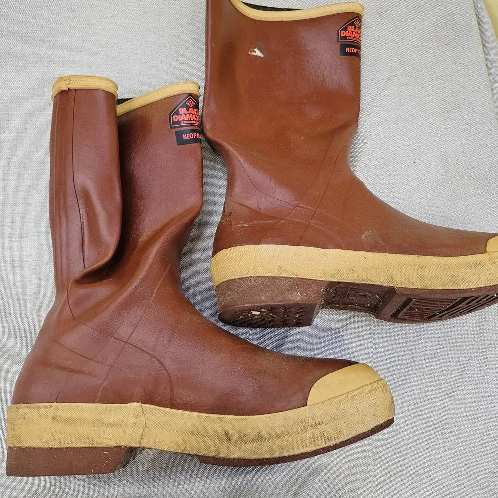 Black Diamond Kaufman Canada Neoprene Rubber Work Boots Oil Acid Resistant sz 10